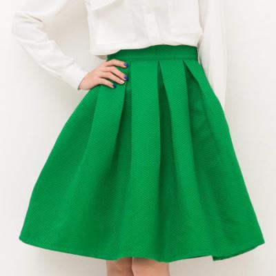 宠儿自制 2014秋装新款复古风立体凹凸纹理 半身伞裙 高腰裙 蓬蓬裙 公主裙